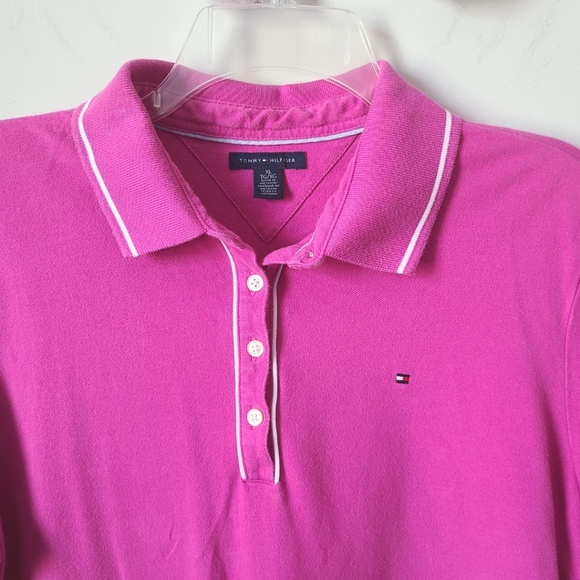 Tommy Hilfiger Pink Short Sleeve Polo Dress Size XL - Picture 2 of 9